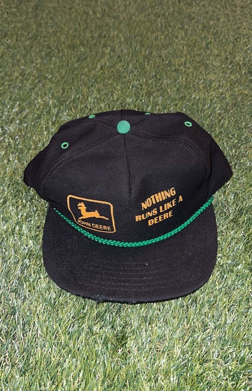 Vintage John Deere Nothing Runs Like A Deere Snapback Hat Pro Shop Line